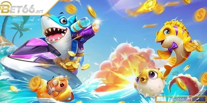 Giao diện của game săn ngư tại Bet66 thiết kế 3D đẹp mắt